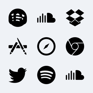 Social Glyph icons pack
