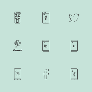 Popular Social Media icons pack