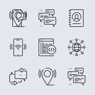 Network and communications icons pack