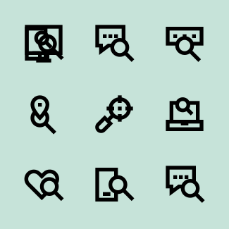 Search Outline 24 px icons pack