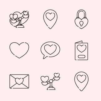 Love icons pack