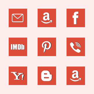 Free Red Social Media Icons icons pack