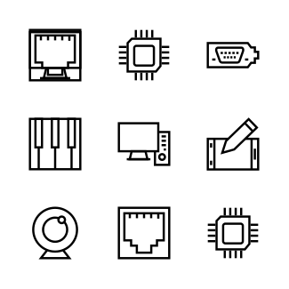 Computer Hardware Line vol 1 icons pack