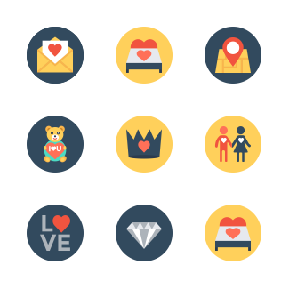 Love and Romance icons pack