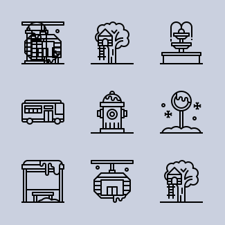 Winter Town icons pack