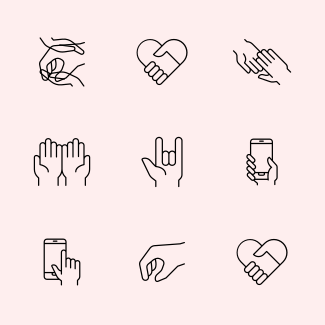 Hand icons pack