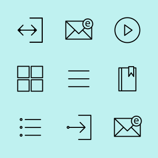 Outline style icons pack
