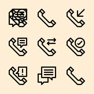 Call center and service icons pack