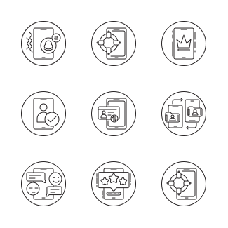 Smartphone Signal 5G Trading icons pack