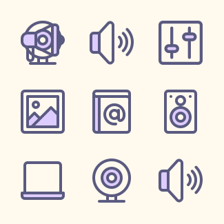 Media icons pack