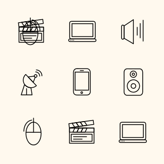 Free Multimedia ( Line ) icons pack