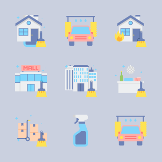 Cleaning icons pack