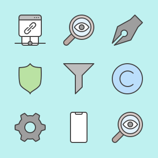 SEO outline colored (FREE) icons pack