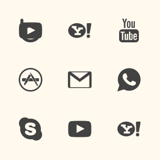Social Media & Logos II Glyph icons pack