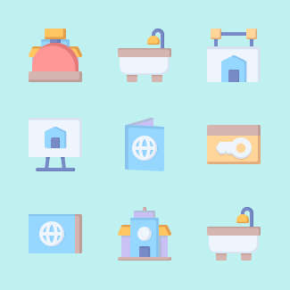 Hotel Service icons pack
