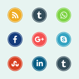 Colored social media set volume 2 icons pack