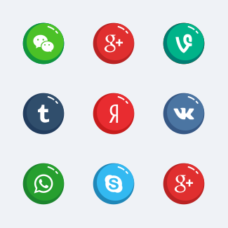 Social networks icons pack