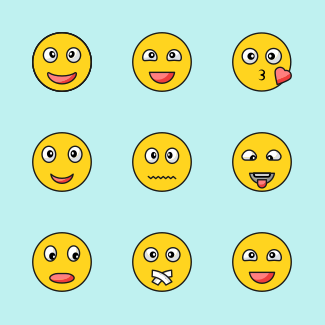 Emojis-Colored,Outlined 2 icons pack