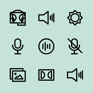 Multimedia Ver 3 Outline icons pack