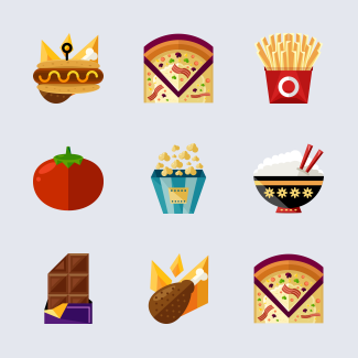 Foods icons pack