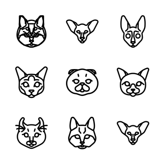 Cat Breed Heads icons pack