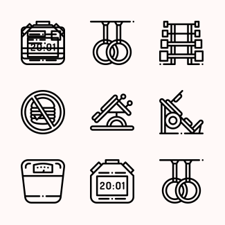 Fitness icons pack