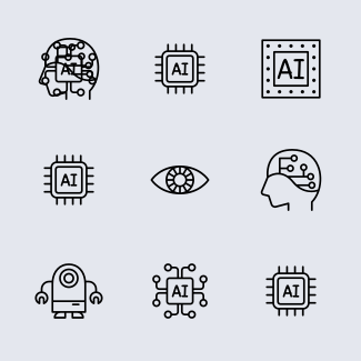 Artificial Intelligence icons pack