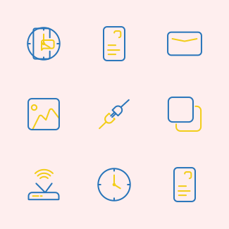 Mobile app icons pack