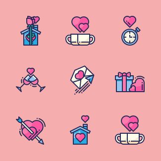 Valentine icons pack