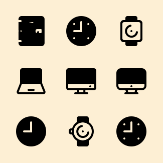 Electronic glyph icons pack