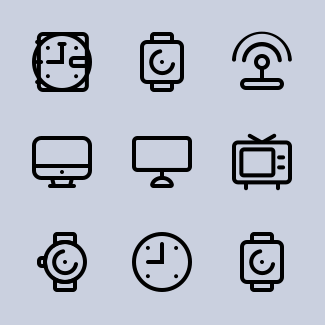 Electronic icons pack