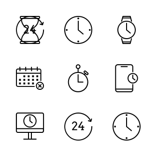 Time Management icons pack