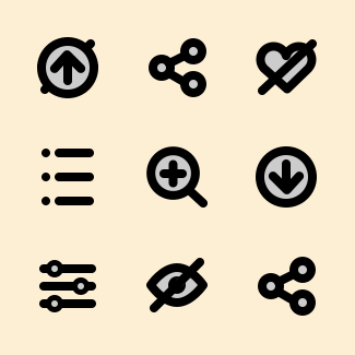 Black Grey Basic Set icons pack