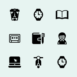 Hipster icons pack