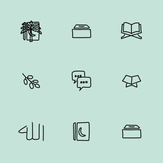 Ramadan Holy Month Hand Drawn icons pack
