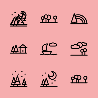 Landscape icons pack