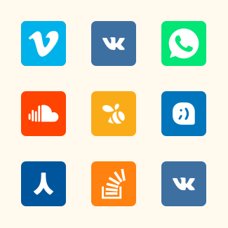Social Rounded icons pack