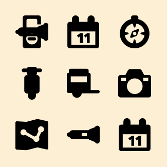 Travel Fill icons pack