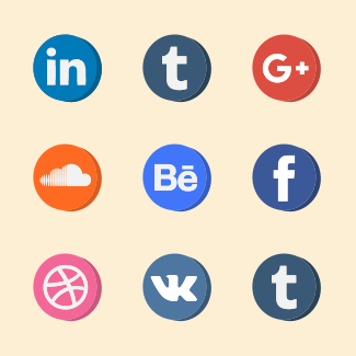 Social Media - Circle icons pack