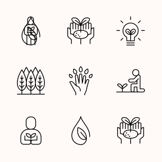 Nature conservation icons pack