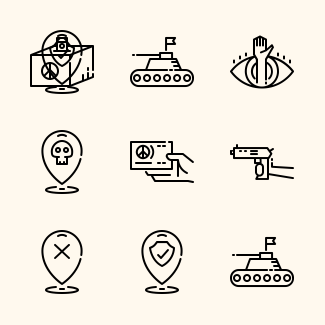 Refugee icons pack