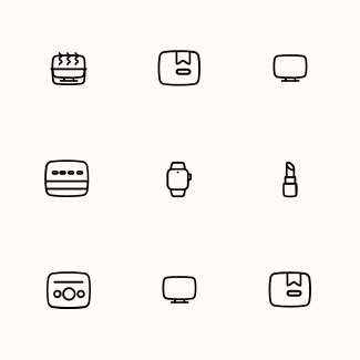 Online shopping icons pack