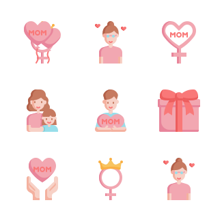 Mothers Day icons pack