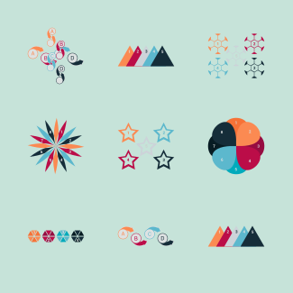 Infographic Bar & Pie chart Vol 5 icons pack
