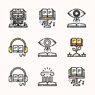 Literacy icons pack
