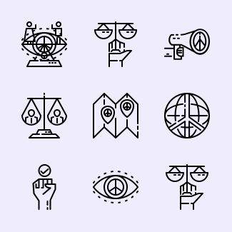 Peace and Human Rights icons pack