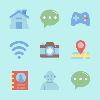 Mobile User Interface Flat icons pack