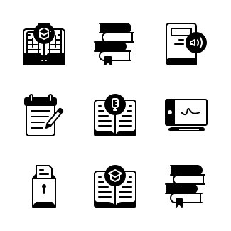 Learning (Solid) icons pack