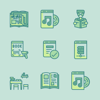 Library icons pack