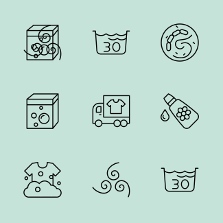 Laundry icons pack